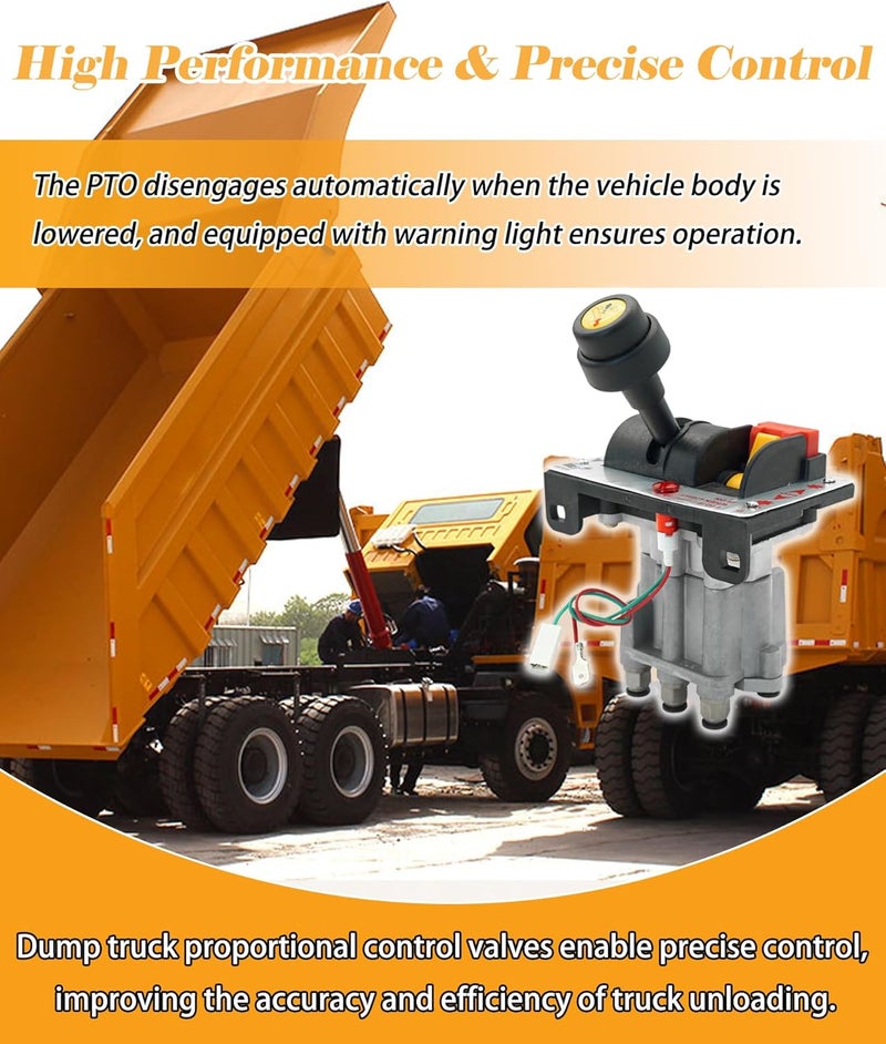 Maigoo K90 Power Take Off PTO Hoist Air Shift Control Valve with Push to Connect Fittings Dump Truck Valve Tipper Hydraulic System Compatible with Apsco AV-295 329358X - Image 5